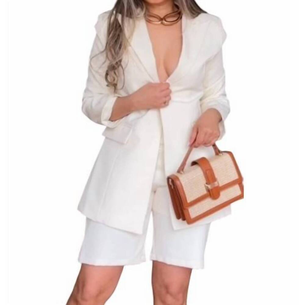 NEW BEULAHSTYLE bermuda short set in ivory